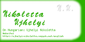 nikoletta ujhelyi business card